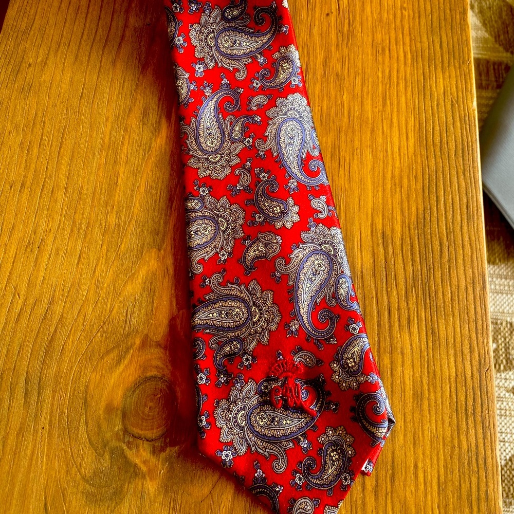 Handmade Vintage Paisley Satin Tie